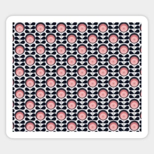 Mid century modern flower pattern Sticker